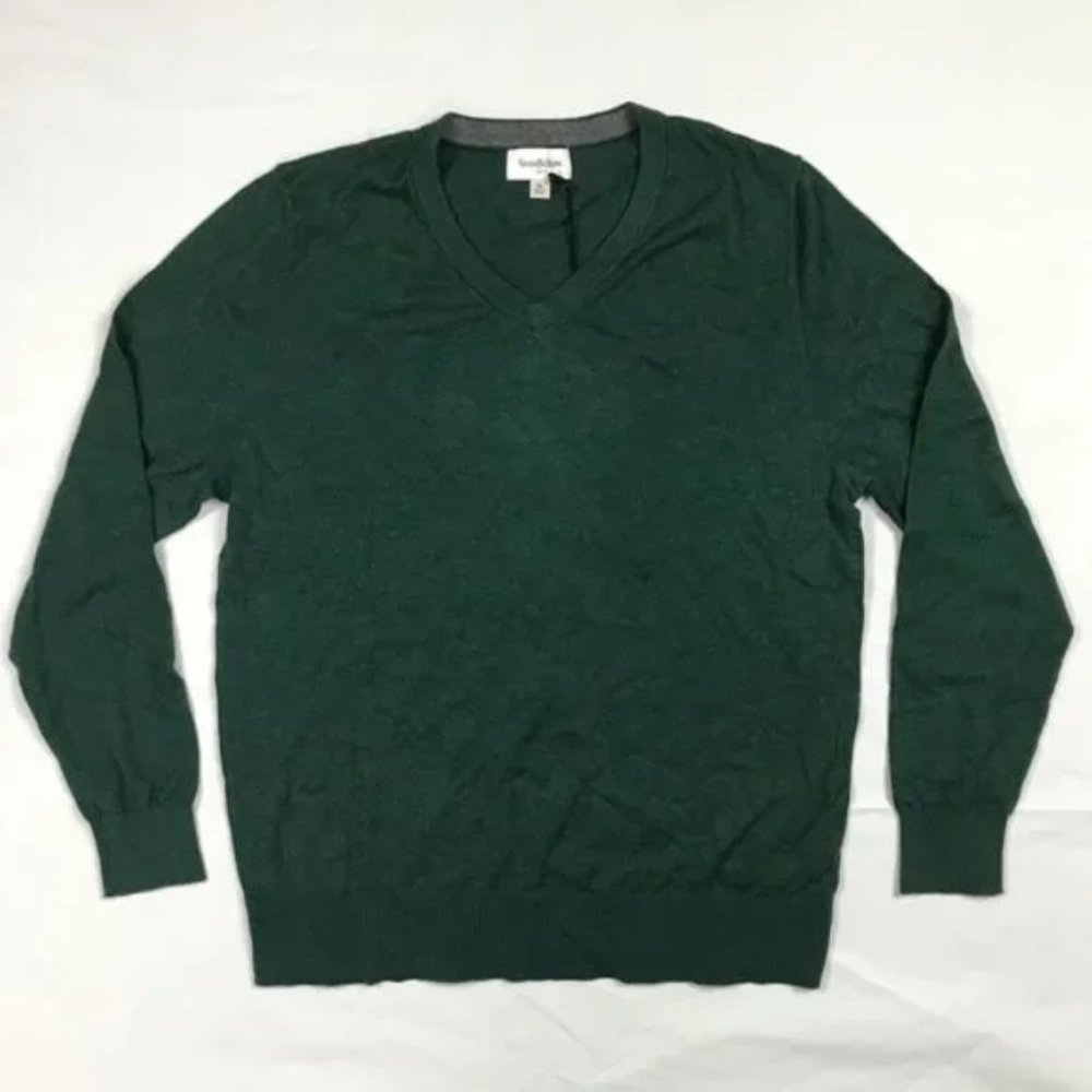 Goodfellow Men's Green Heather V-Neck Pullover Sweater